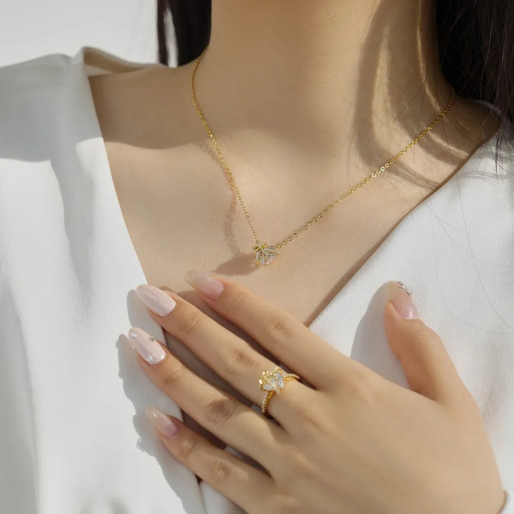 925 Silver Heart 5A CZ Pendant Necklace DY191857 product image 2