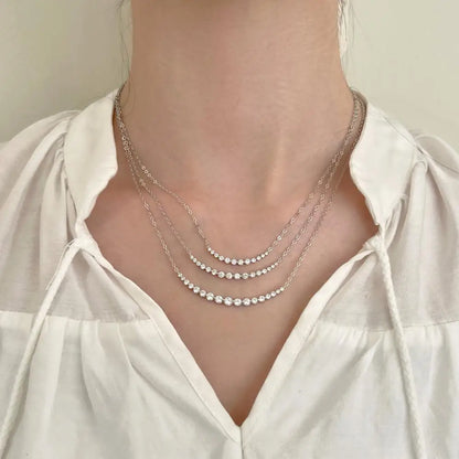 925 Sterling Silver 5A CZ Statement Chain Necklace product image 6