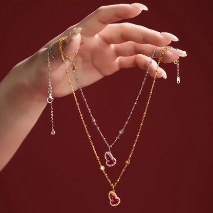 925 Silver 5A CZ Pendant Necklace DY191904 product image 2