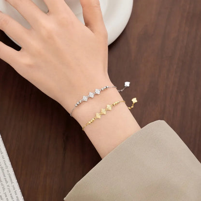 925 Sterling Silver Flower Chain Bracelet product image 2