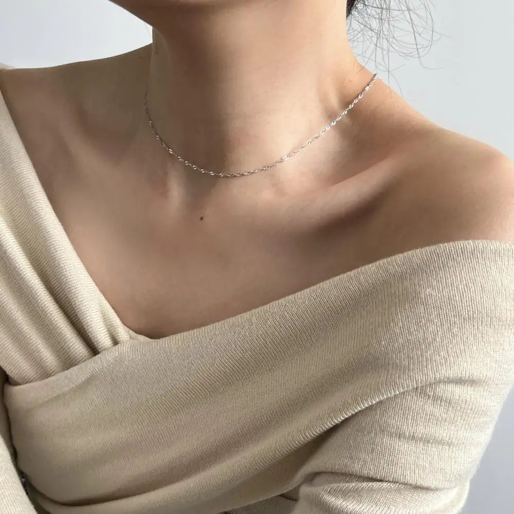 925 Sterling Silver Minimalist Lariat Necklace product image 4
