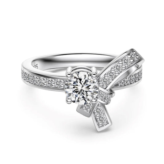 925 Silver Heart CZ Engagement Ring DY121538 by KAKODIY