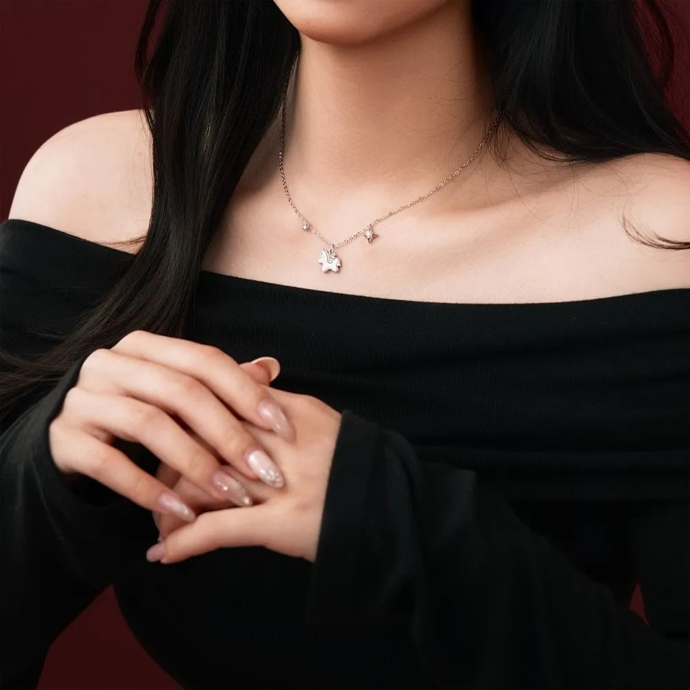 925 Silver Star 5A CZ Pendant Necklace DY191869 product image 4