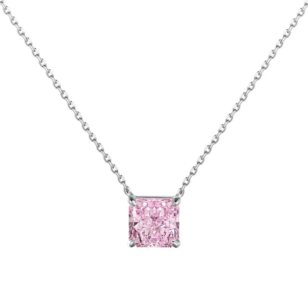 925 Sterling Silver CZ Pendant Necklace DY190528 product image 8