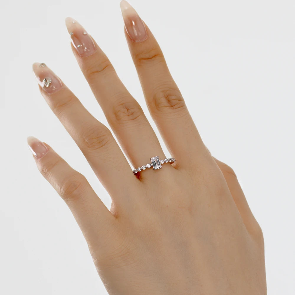 925 Sterling Silver CZ Bridal Eternity Ring product image 2
