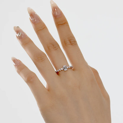 925 Sterling Silver CZ Bridal Eternity Ring product image 2