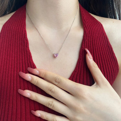 925 Sterling Silver Heart Lariat Necklace NE190037 product image 4