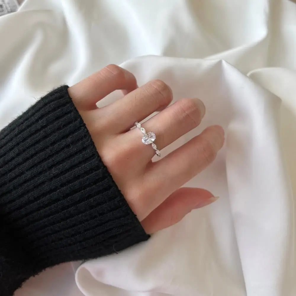 925 Sterling Silver CZ Statement Ring product image 5