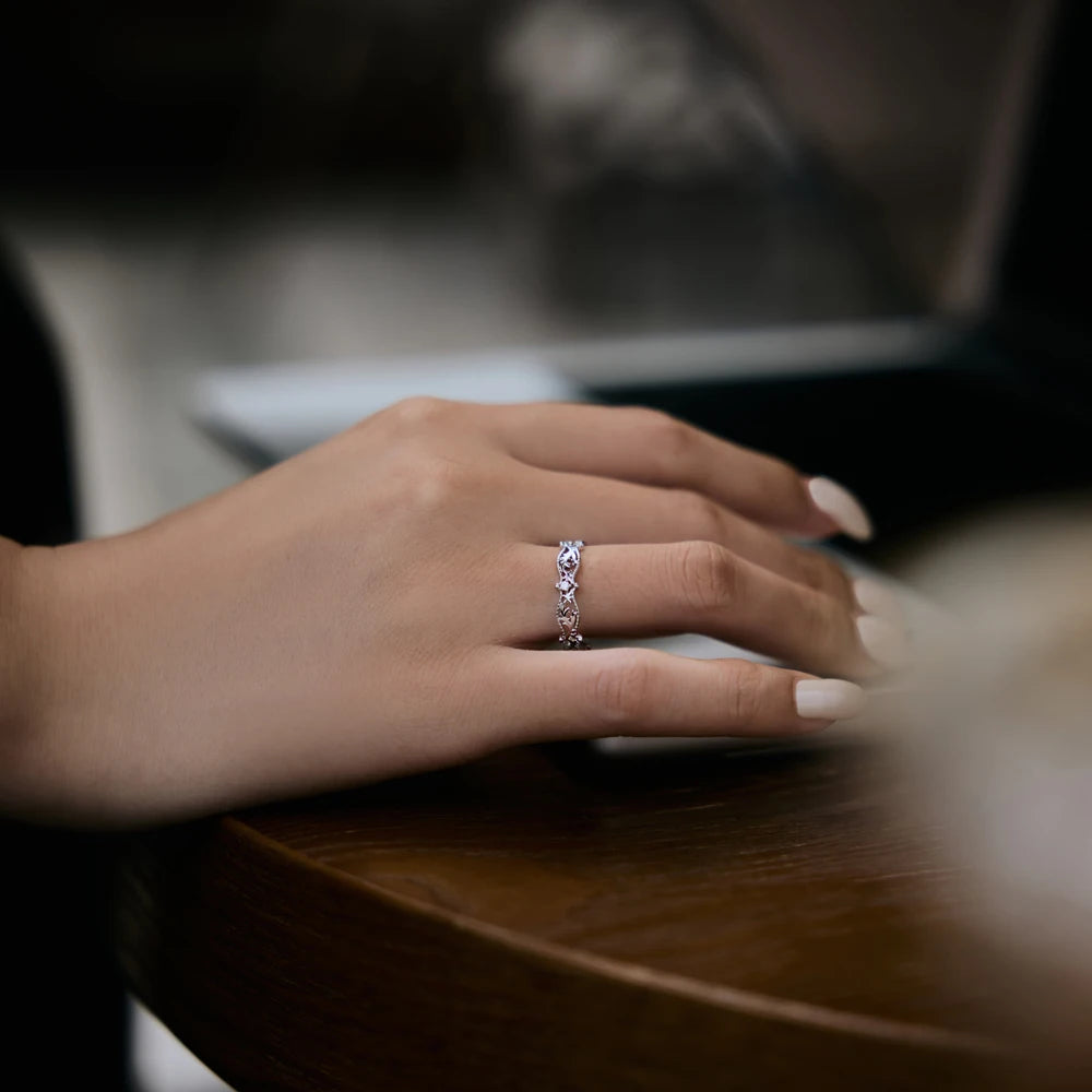925 Sterling Silver 5A CZ Eternity Ring product image 4