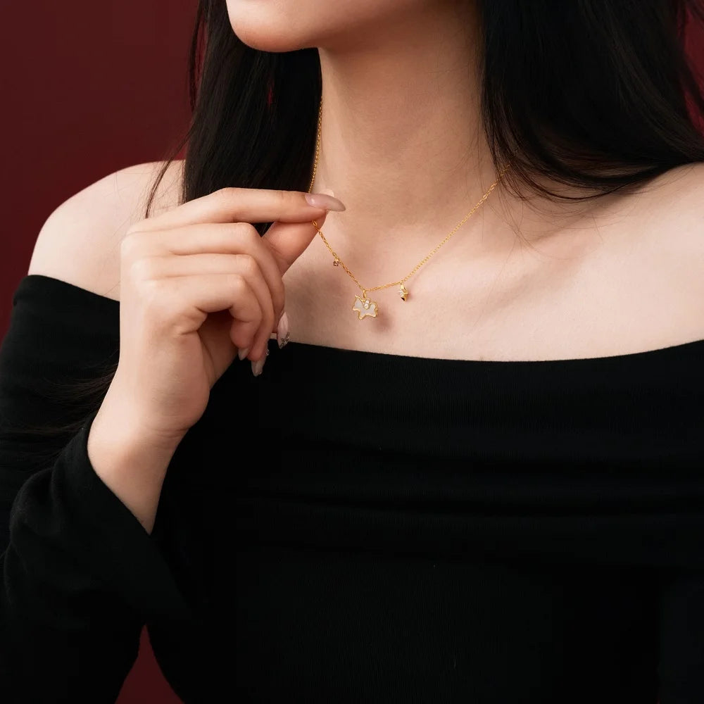 925 Silver Star 5A CZ Pendant Necklace DY191869 product image 5