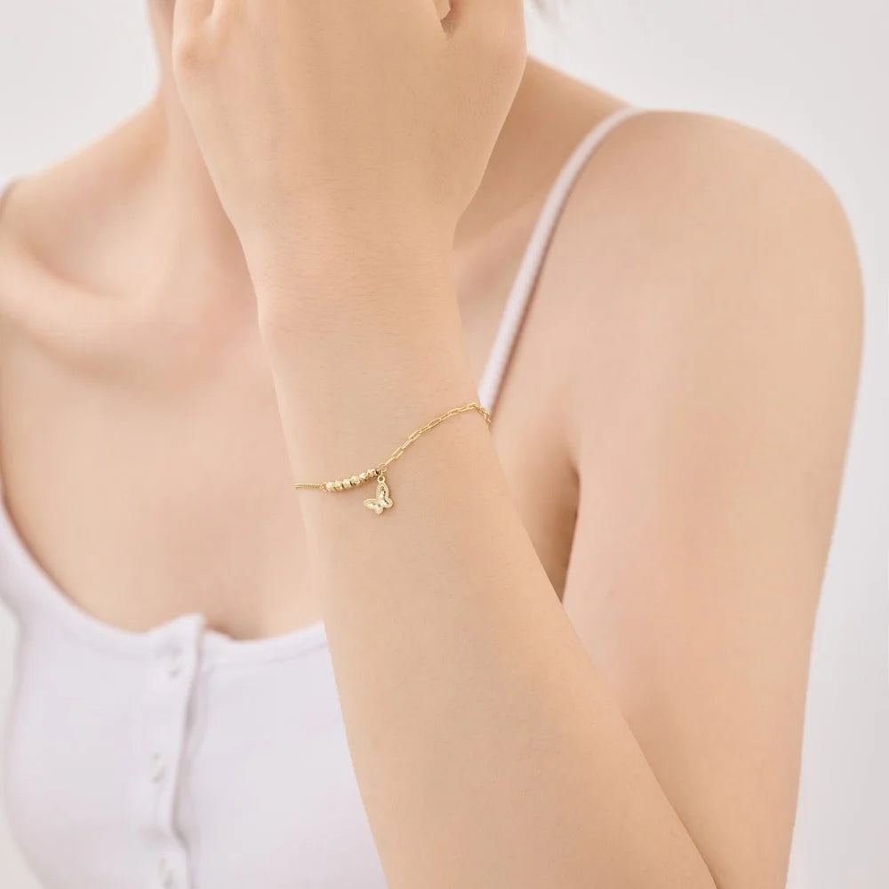 925 Silver Butterfly Chain Bracelet DY150579 product image 3