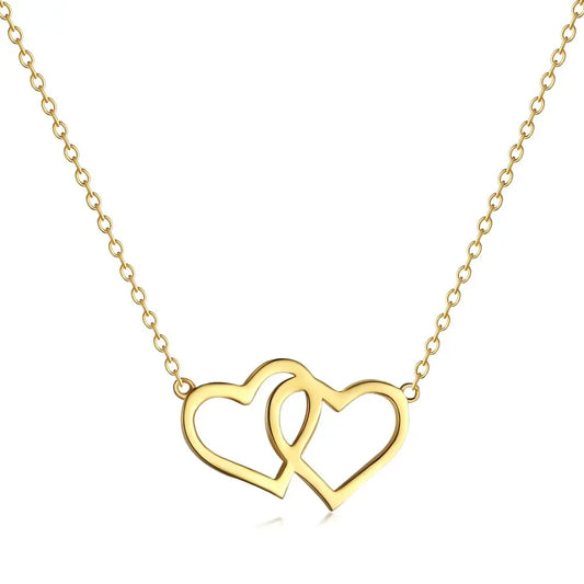 925 Sterling Silver Heart CZ Minimalist Necklace by KAKODIY
