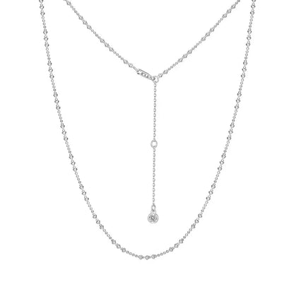 925 Silver Minimalist Chain Necklace DY191364 by KAKODIY