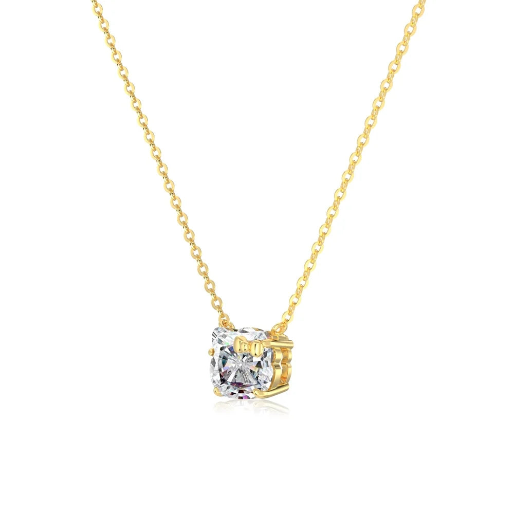 925 Sterling Silver Bow 5A CZ Pendant Necklace product image 8