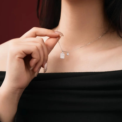 925 Sterling Silver 5A CZ Lariat Necklace product image 4