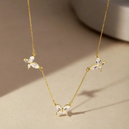 925 Silver Butterfly CZ Pendant Necklace DY190490 product image 5