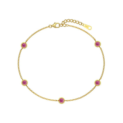 925 Sterling Silver Opal Chain Bracelet product image 11