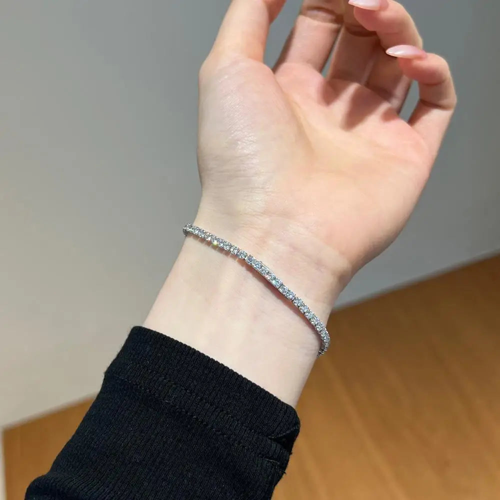 925 Sterling Silver CZ Statement Tennis Bracelet product image 5