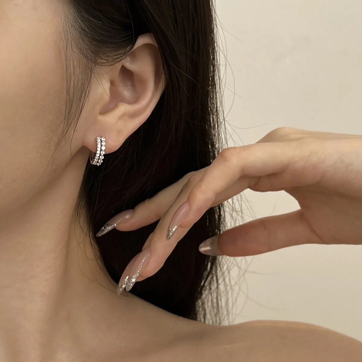 S925 Silver Jewelry Hypoallergenic Luxury Sparkle Shinny 18K Gold Plated Earring Cz Cubic Zirconia Hoop Earrings Women
