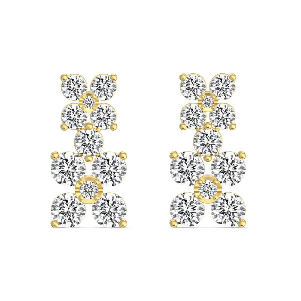 KAKODIY new design high-end quality 925 sterling silver deciduous 5A cubic zirconia earrings