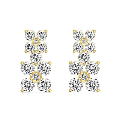 KAKODIY new design high-end quality 925 sterling silver deciduous 5A cubic zirconia earrings