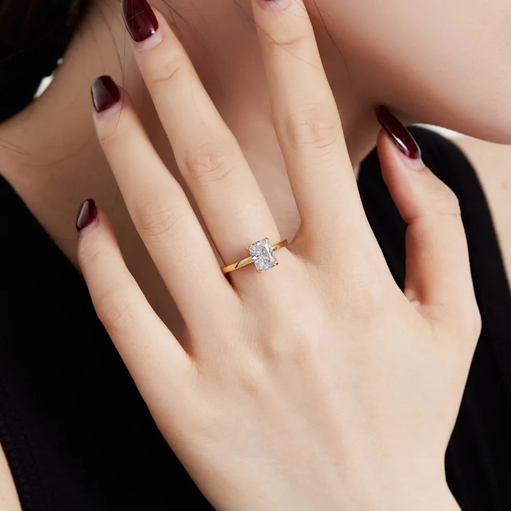 925 Silver CZ Bridal Engagement Ring DY120871 product image 4