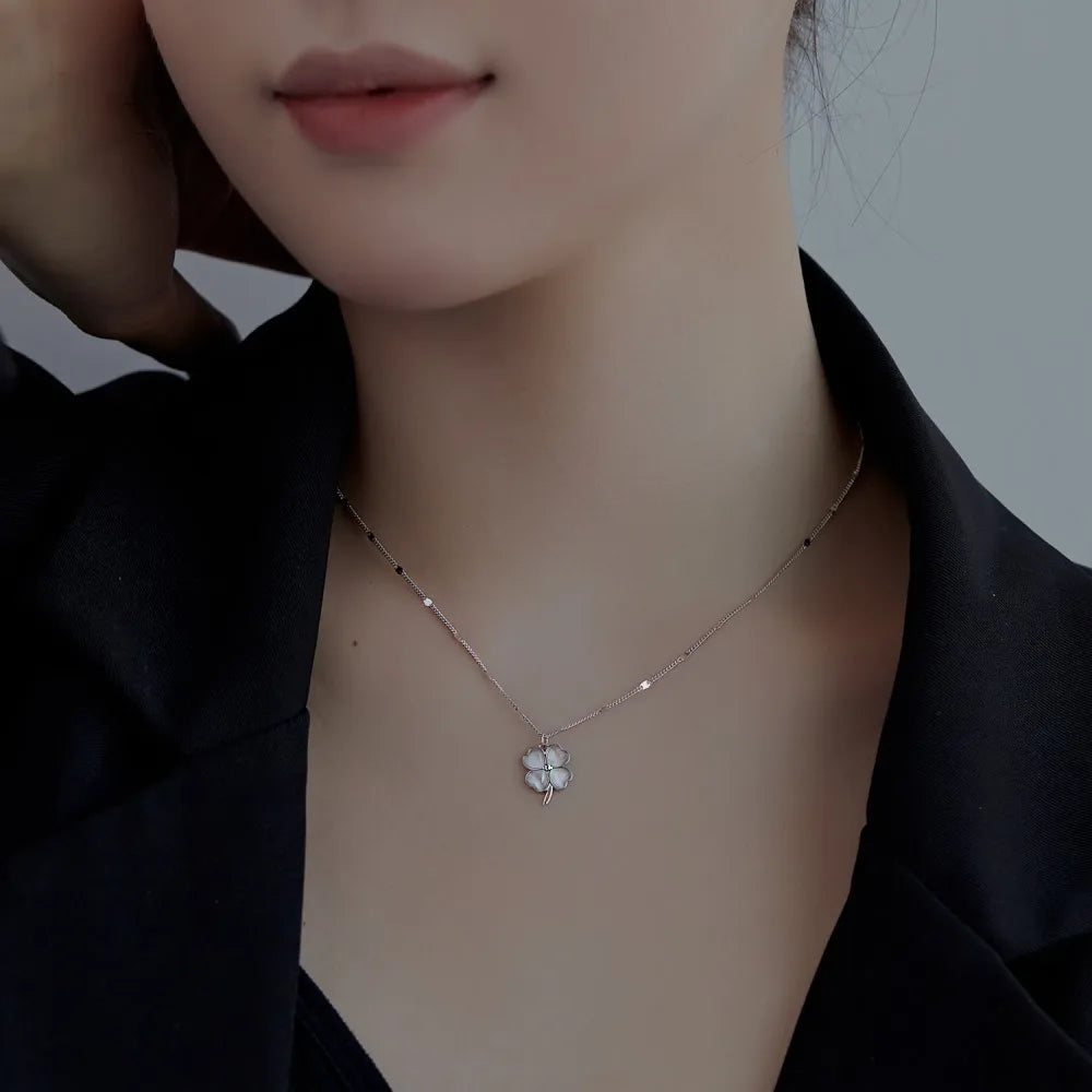 925 Sterling Silver Clover Personalized Necklace product image 3