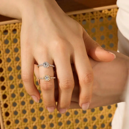 925 Silver CZ Bridal Wedding Ring DY121456 product image 4