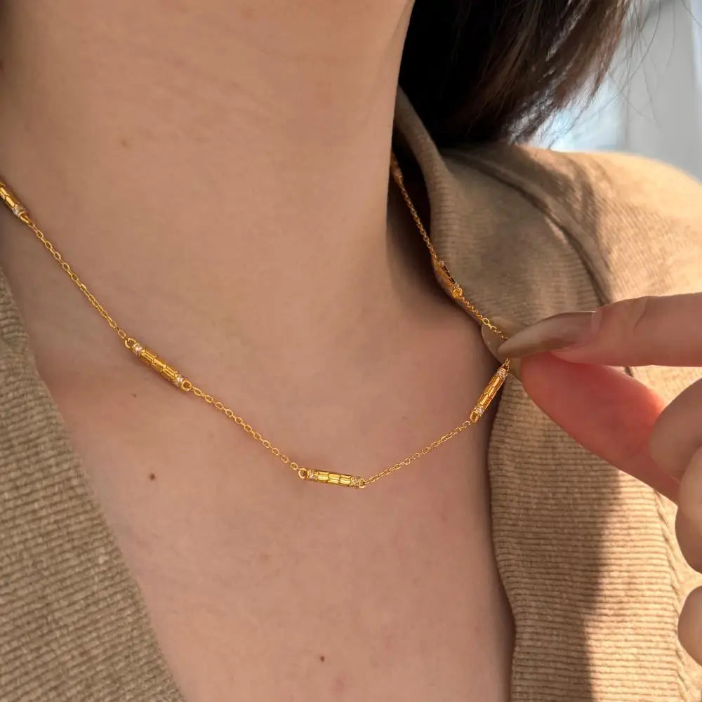 Hip Hop Punk Style 925 Silver Gold Plated Necklace Jewelry Other Premium Fine Necklaces