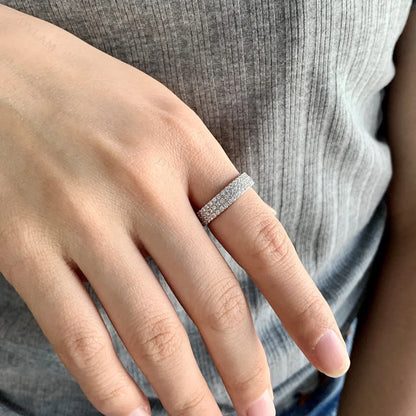 925 Silver CZ Bridal Engagement Ring DY120338 product image 4