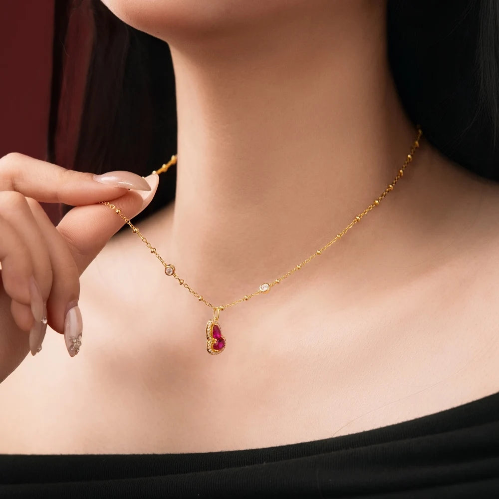 925 Silver 5A CZ Pendant Necklace DY191904 product image 5