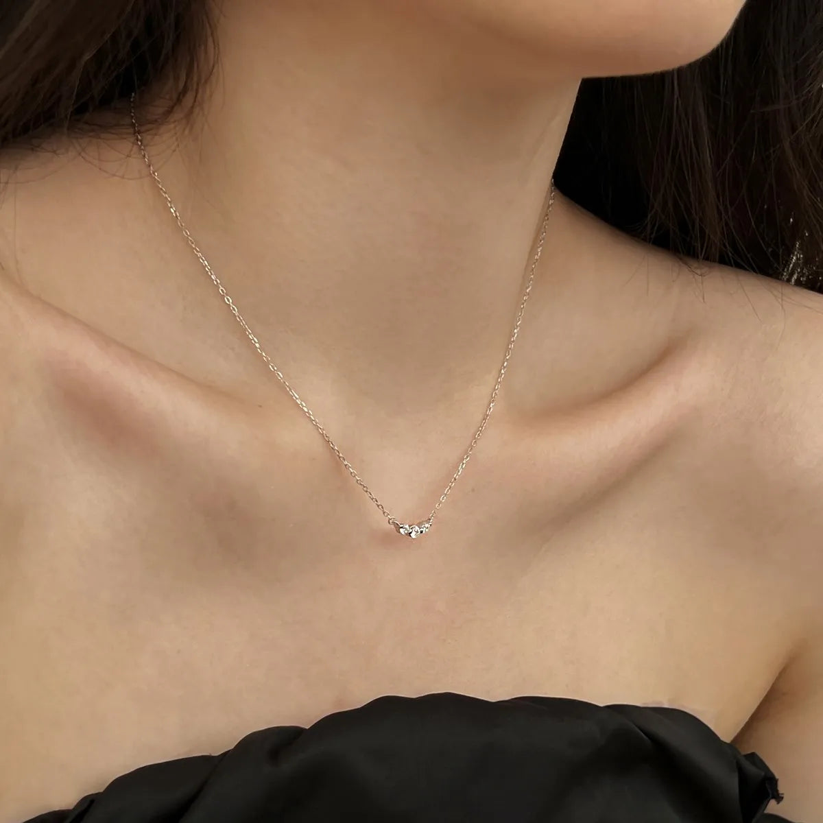 925 Sterling Silver CZ Dainty Pendant Necklace product image 4