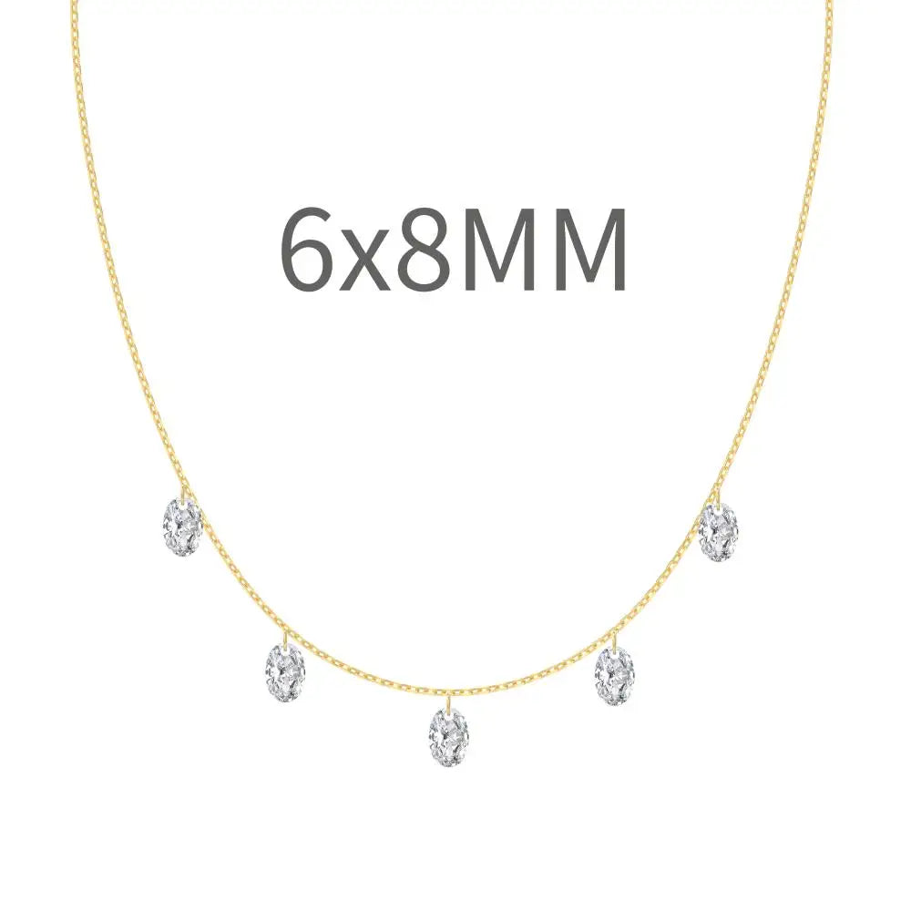 925 Sterling Silver CZ Bridal Lariat Necklace product image 8