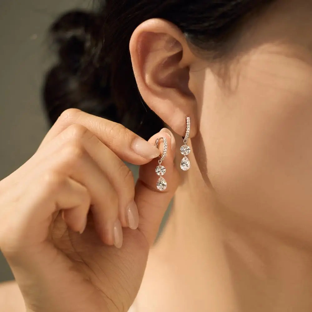 KAKODIY Luxury Zircon Drop Pendant 14K Gold Plated Earrings 925 Sterling Silver Fine Jewelry Earrings - product image 3