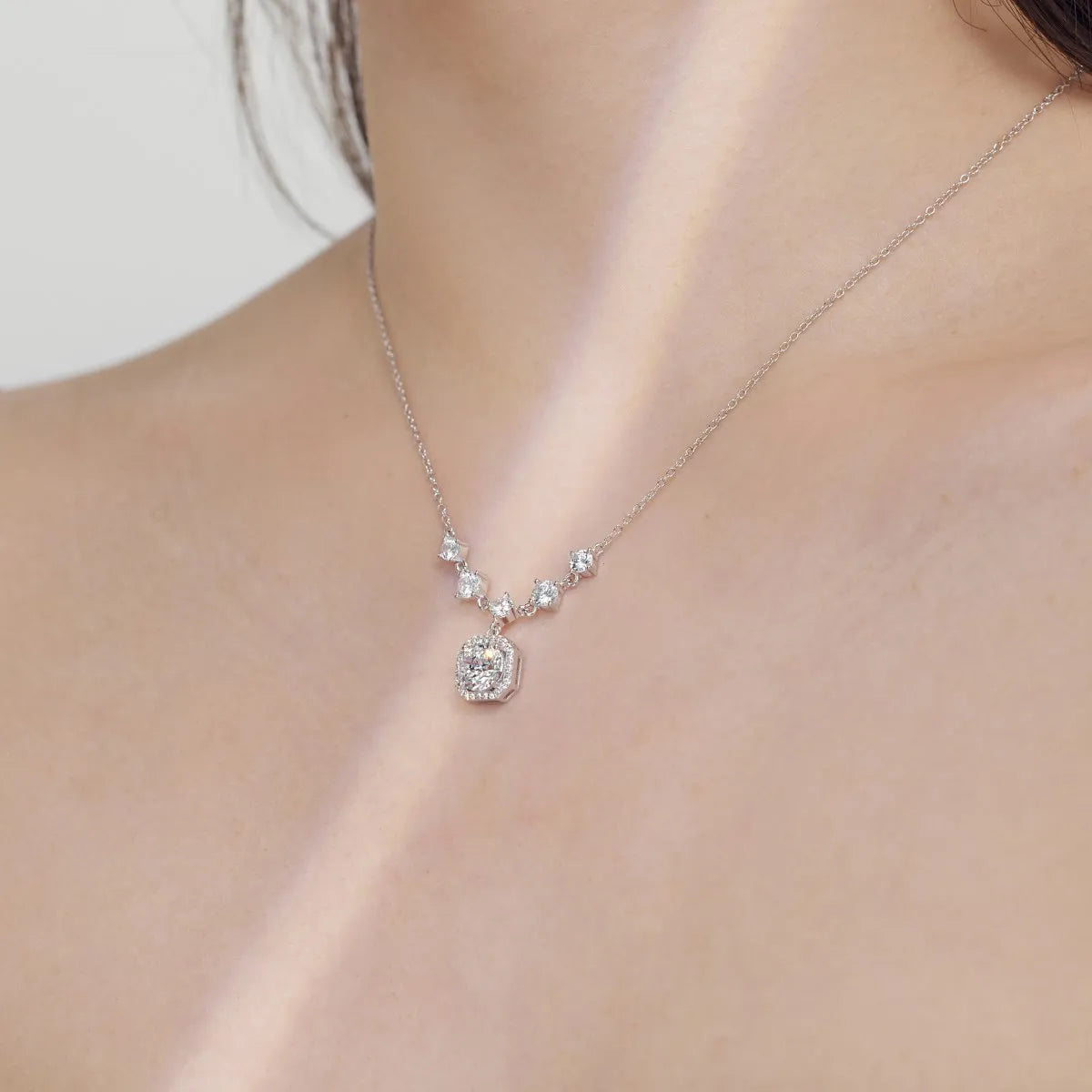 925 Silver 5A CZ Pendant Necklace DY190868 product image 4