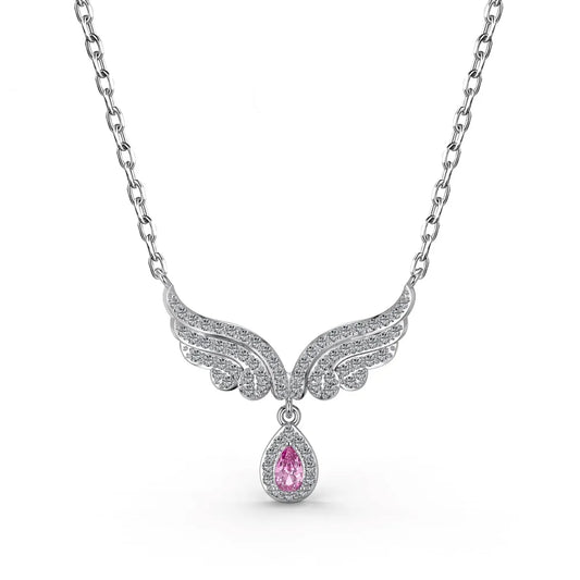 925 Silver Teardrop CZ Pendant Necklace DY190705 by KAKODIY