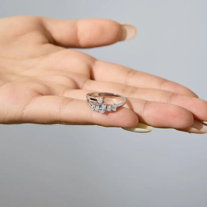 925 Sterling Silver 5A CZ Bridal Engagement Ring product image 4