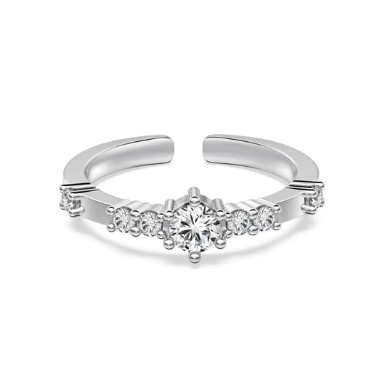 925 Silver 5A CZ Bridal Engagement Ring DY121490 product image 8