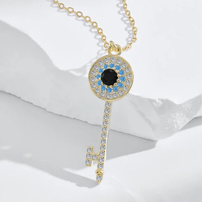 925 Silver Evil Eye CZ Pendant Necklace DY190658 product image 2