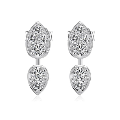 Oem Odm Wholesale Fresh Style S925 Silver Dangle Stud Earrings for Women Gifts 5A Cubic Zircon Waterdrop Pear Drop Earring