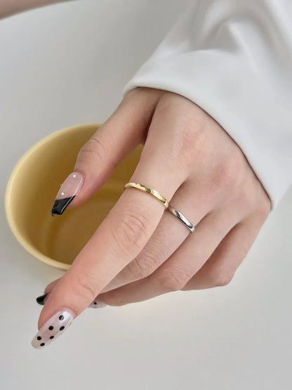 925 Sterling Silver Geometric Adjustable Ring product image 3