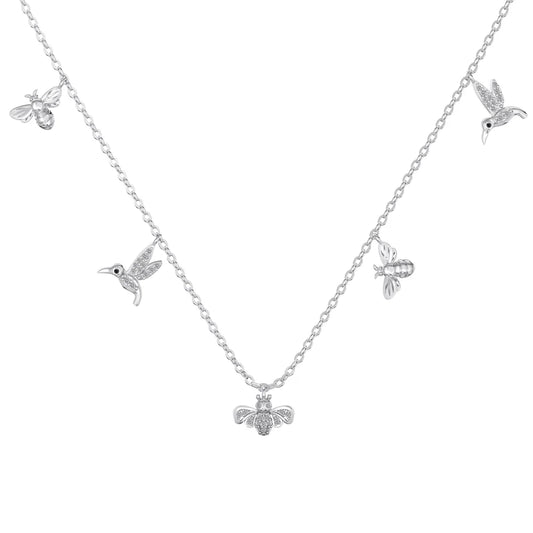 925 Sterling Silver CZ Pendant Necklace DY191530 by KAKODIY