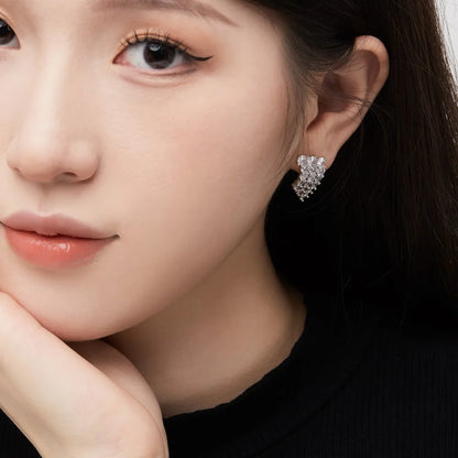 18K Gold Plated  Studs Earring Diamond Daily Wear Fine Jewelry Wholesale Manufacturer S925 Silver Stud Earrings Women
