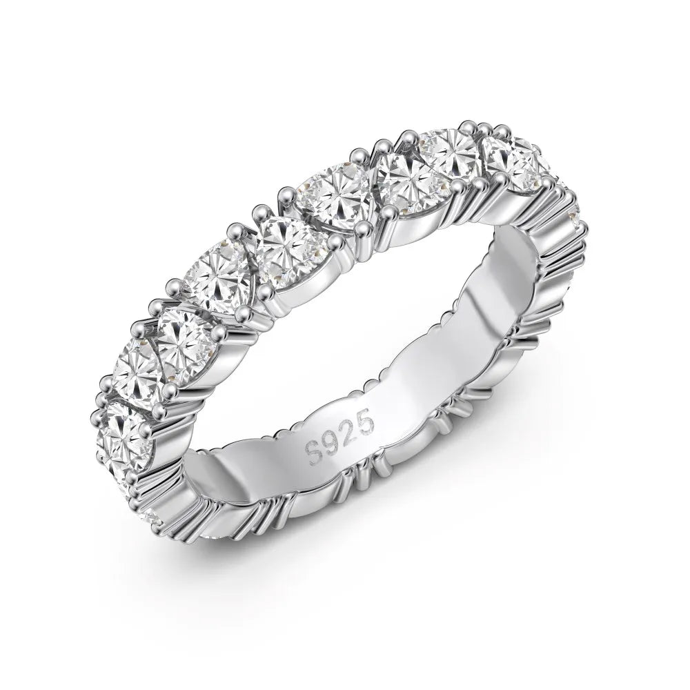 925 Silver 5A CZ Bridal Eternity Ring DY121527 product image 7