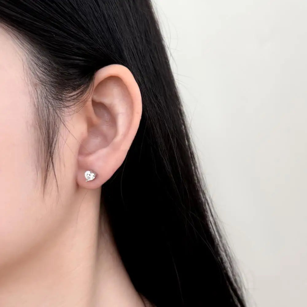 KAKODIY Luxury Jewelry Earrings 18K Gold Plate Sterling Silver 925 Sterling Silver Heart Stud Earrings 5A Cubic Zirconia Earrings - product image 3