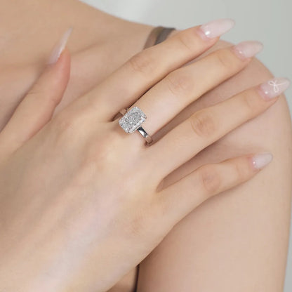 925 Silver CZ Bridal Engagement Ring DY121098 product image 6