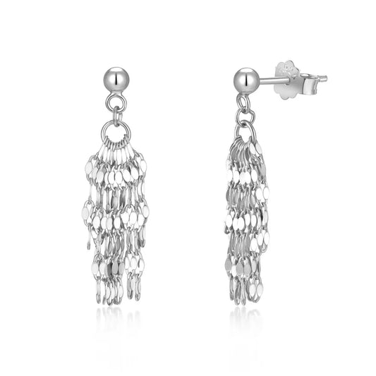 925 Sterling Silver Geometric Drop Earrings product image 6