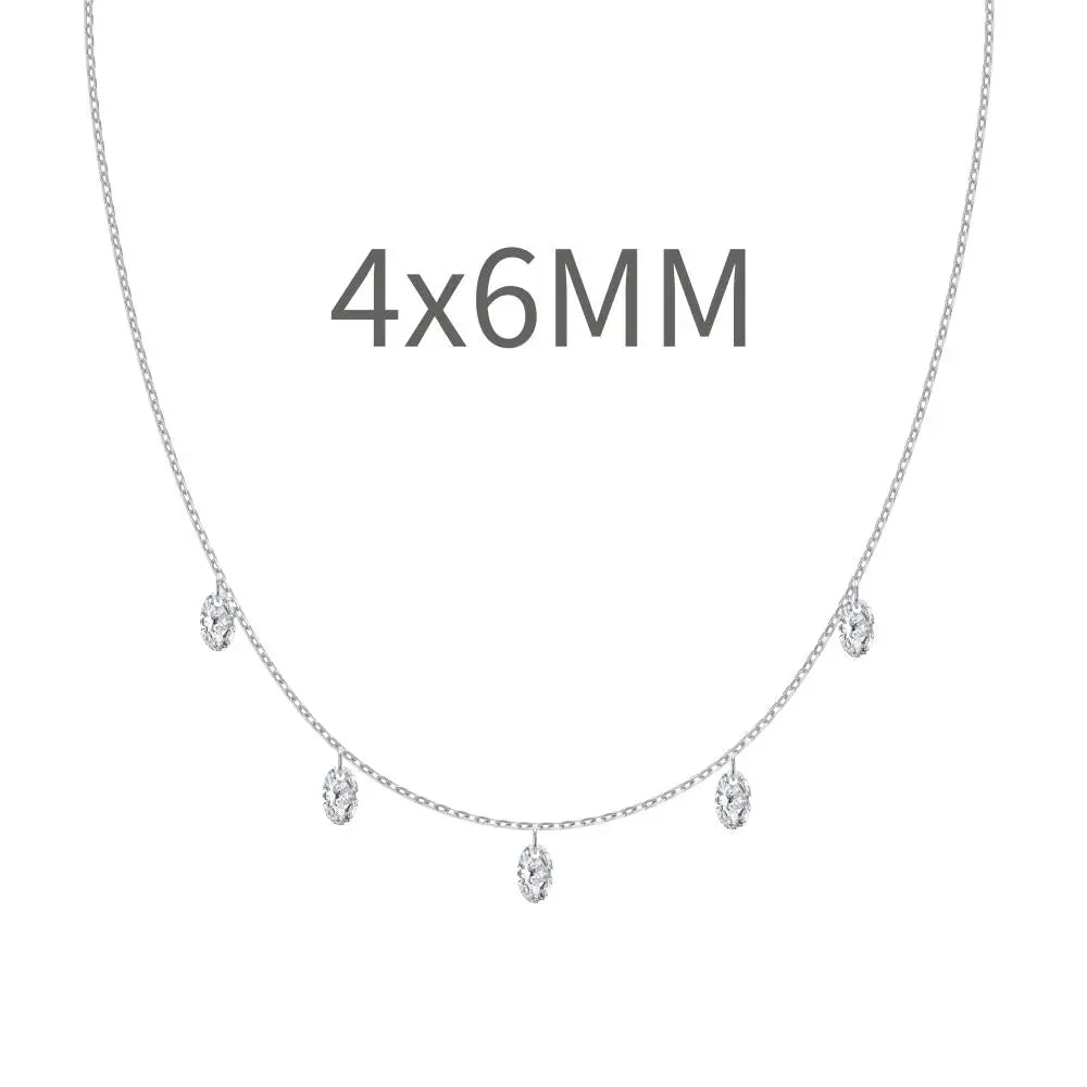 925 Sterling Silver CZ Bridal Lariat Necklace product image 12