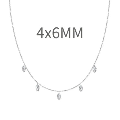 925 Sterling Silver CZ Bridal Lariat Necklace product image 12