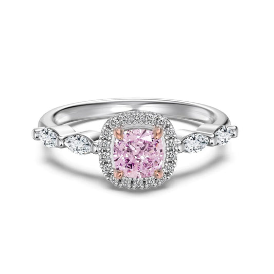 Fine Top Jewellery Supplier Non Tarnish S925 Silver Square 8A Iced Out Cut Zirconia Wedding Band Bridal Party Jewelry Ring